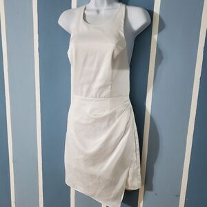 DO+BE White Halter Style Dress, Size Lg